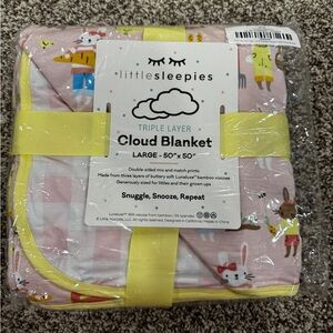 Little Sleepies Pink Hop To It Blanket